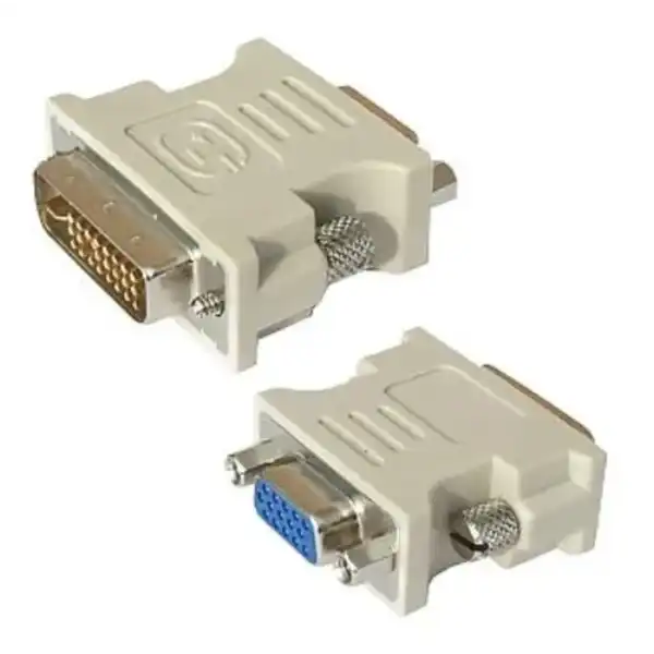 Adaptador Conector DVI 24+1 Macho Dual Link a VGA Hembra Monitor