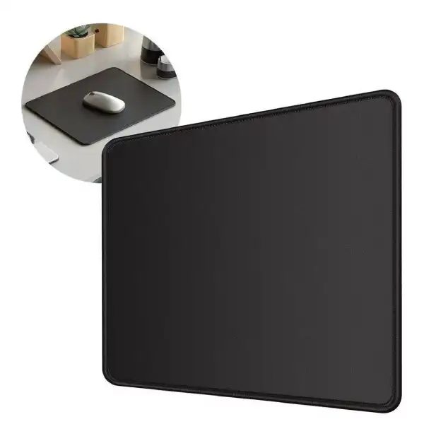 Mouse Pad Antideslizante Borde Cocido Color Negro