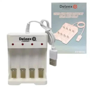 Cargador USB hasta 4 Pilas Recargables AA Y AAA – DELEEX